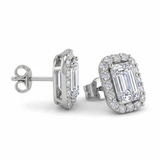 Boucles d'oreilles en or blanc 18 carats