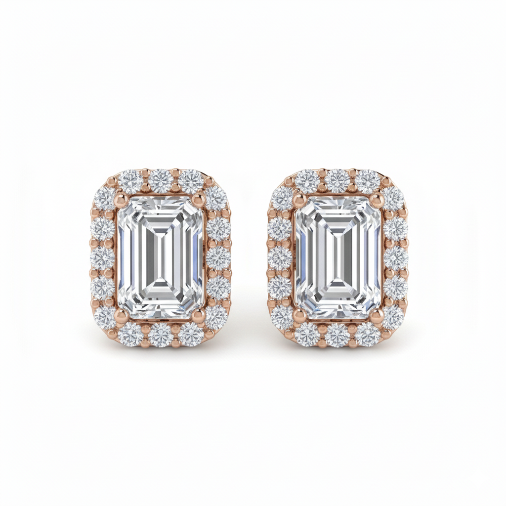 Boucles d'oreilles en or rouge 18 carats
