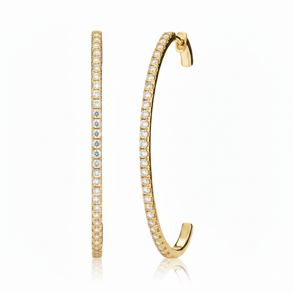 Boucles d'oreilles en or jaune 18 carats