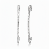 Boucles d'oreilles en or blanc 18 carats 