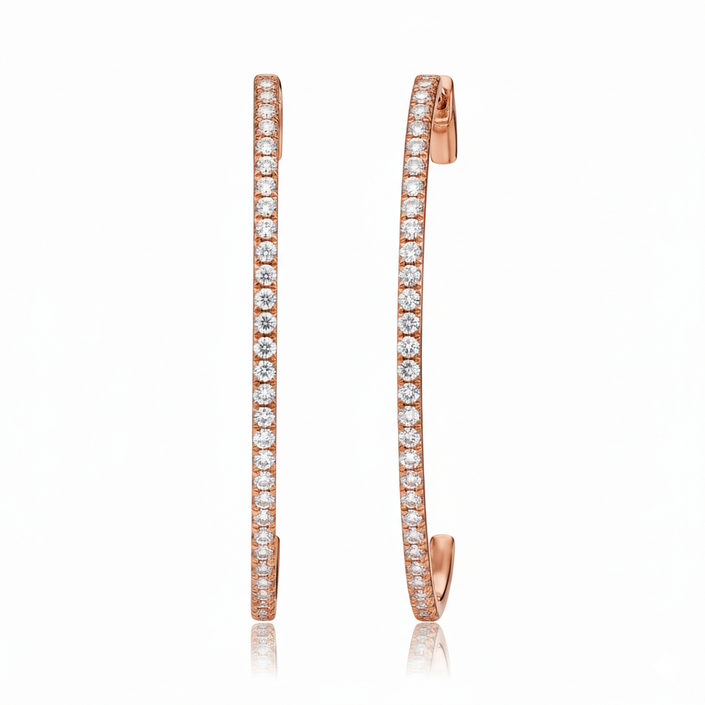Boucles d'oreilles en or rouge 18 carats