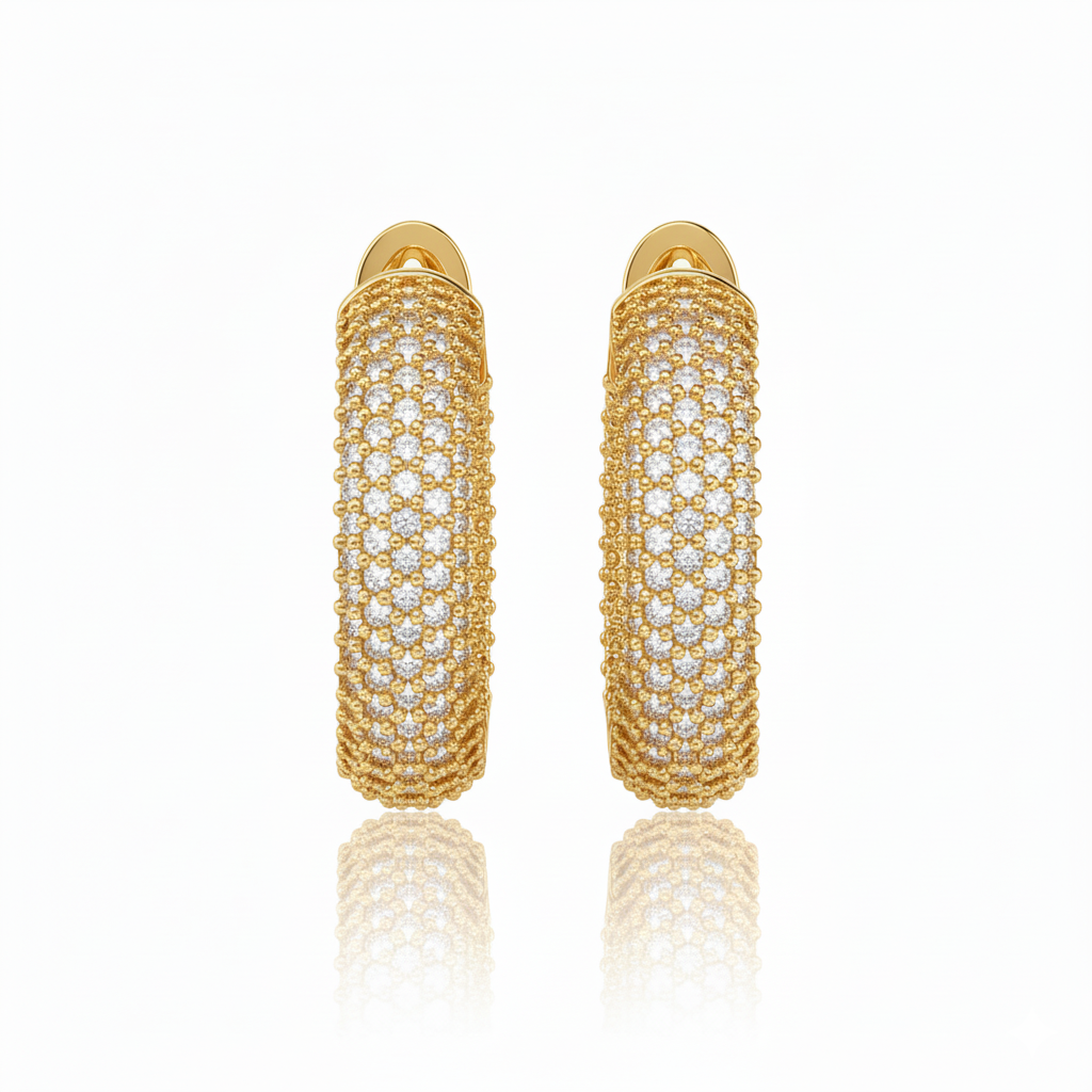 Boucles d'oreilles en or jaune 18 carats 