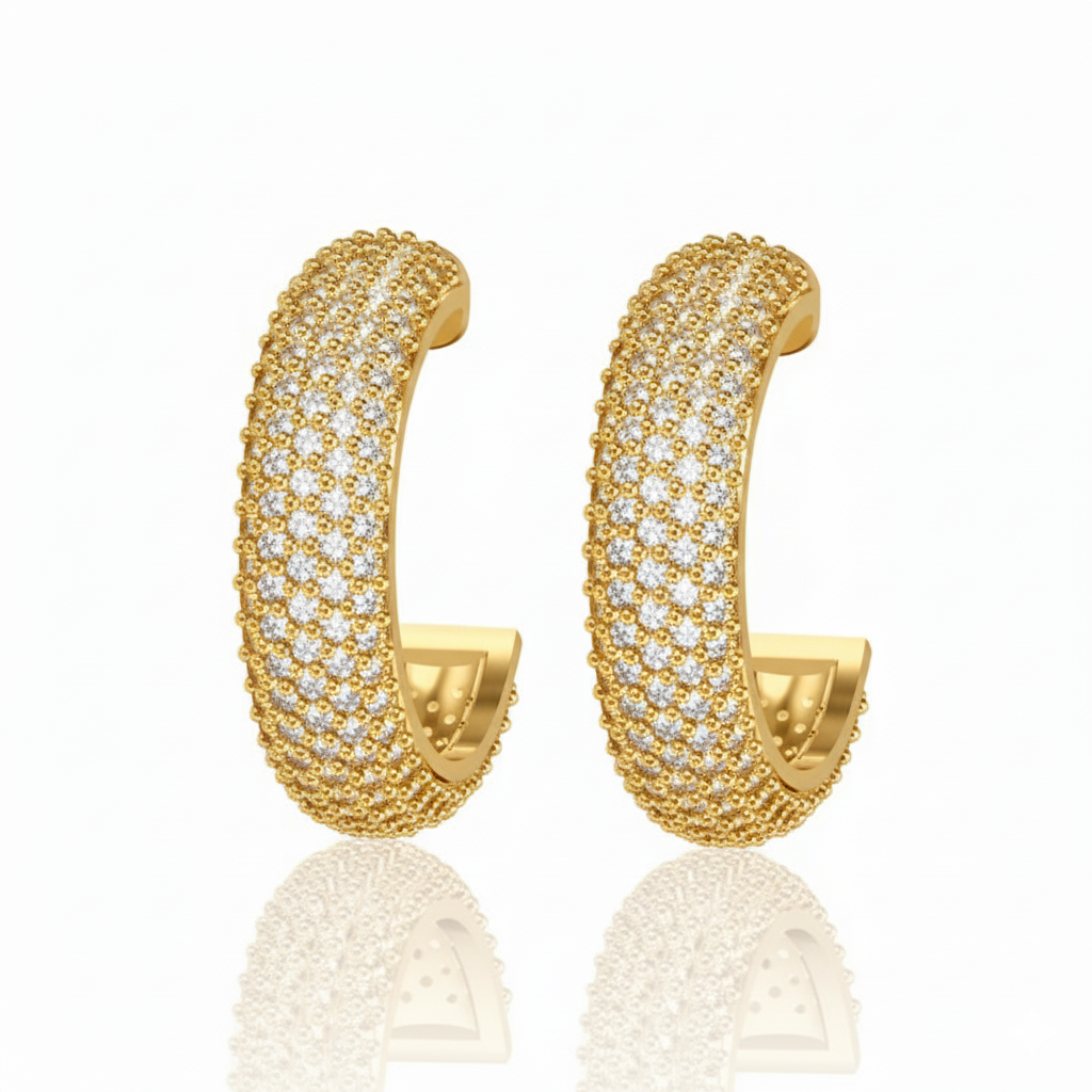 Boucles d'oreilles en or jaune 18 carats