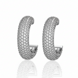 Boucles d'oreilles en or blanc 18 carats 