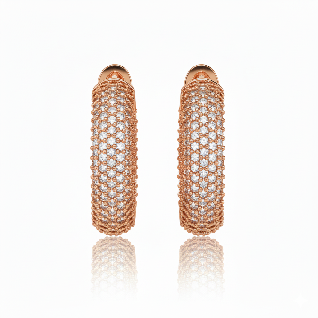 Boucles d'oreilles en or rouge 18 carats