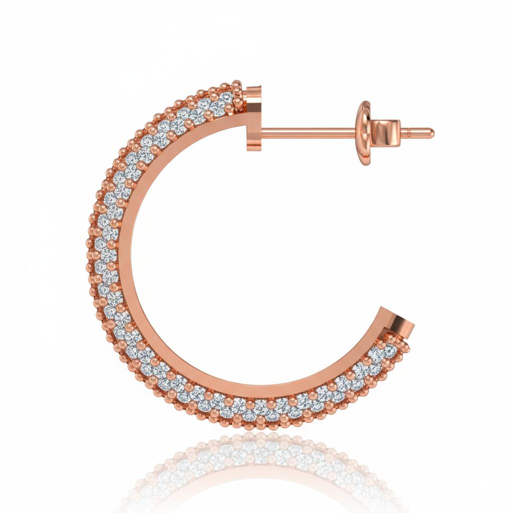 Boucles d'oreilles en or rouge 18 carats