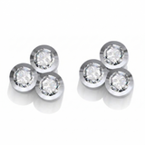 Boucles d'oreilles en or blanc 18 carats 