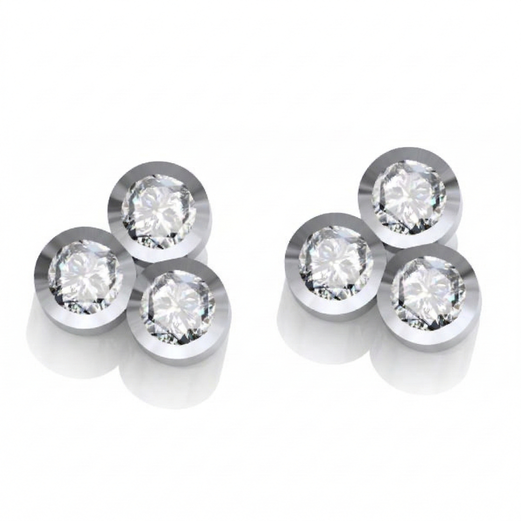 Boucles d'oreilles en or blanc 18 carats 