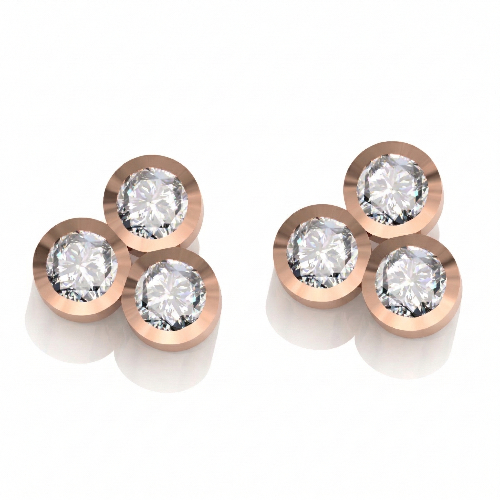 Boucles d'oreilles en or rouge 18 carats 
