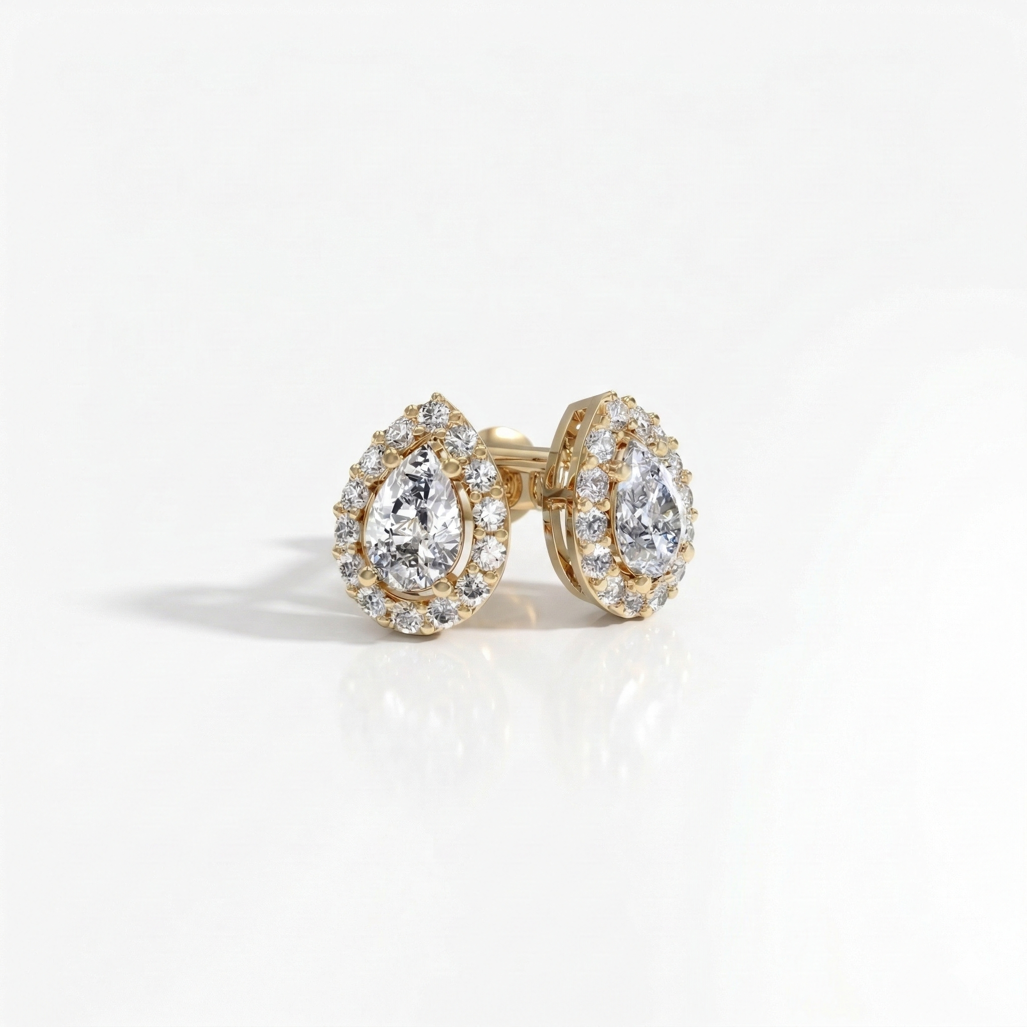 Boucles d'oreilles en or jaune 18 carats