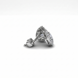 Boucles d'oreilles en or blanc 18 carats