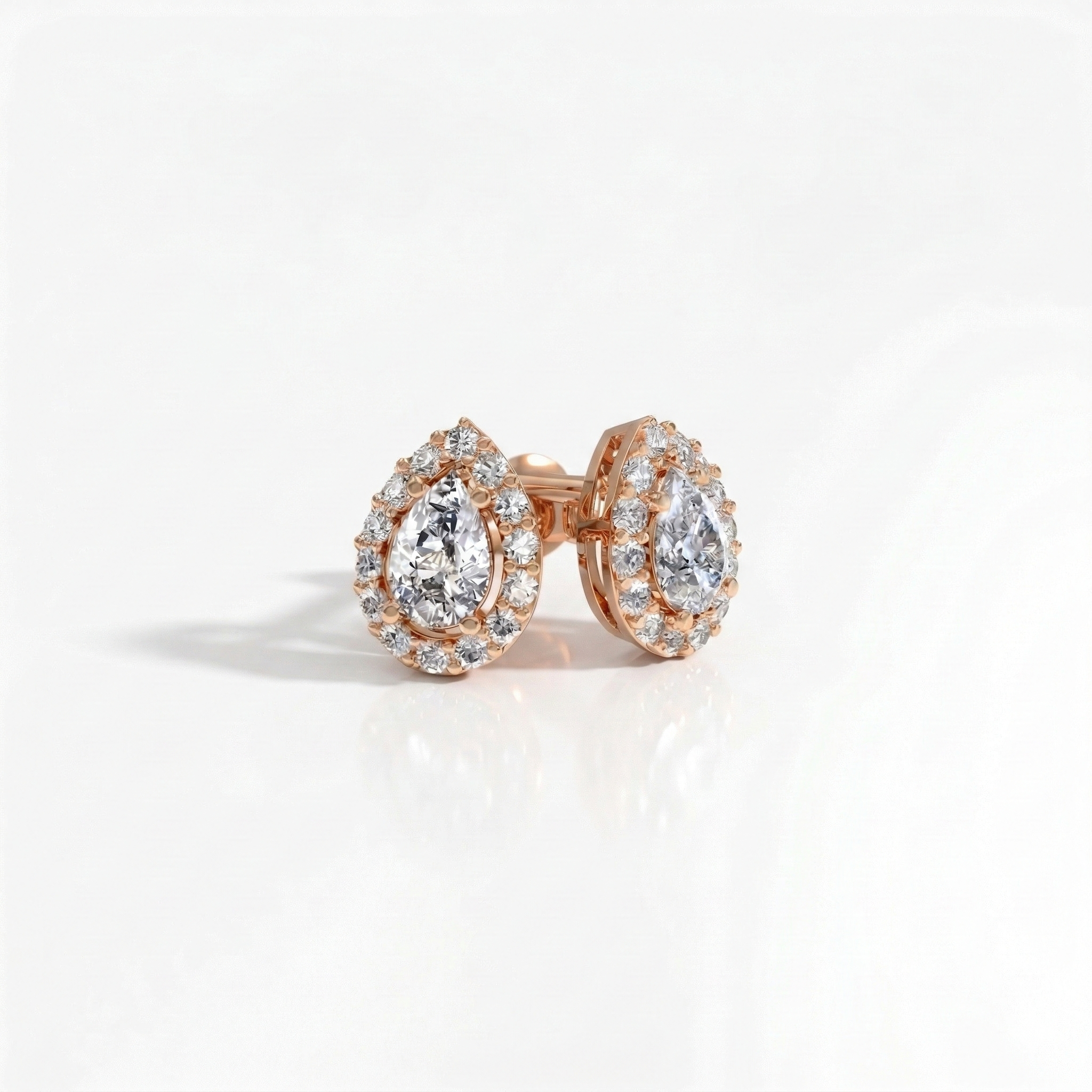 Boucles d'oreilles en or rouge 18 carats 