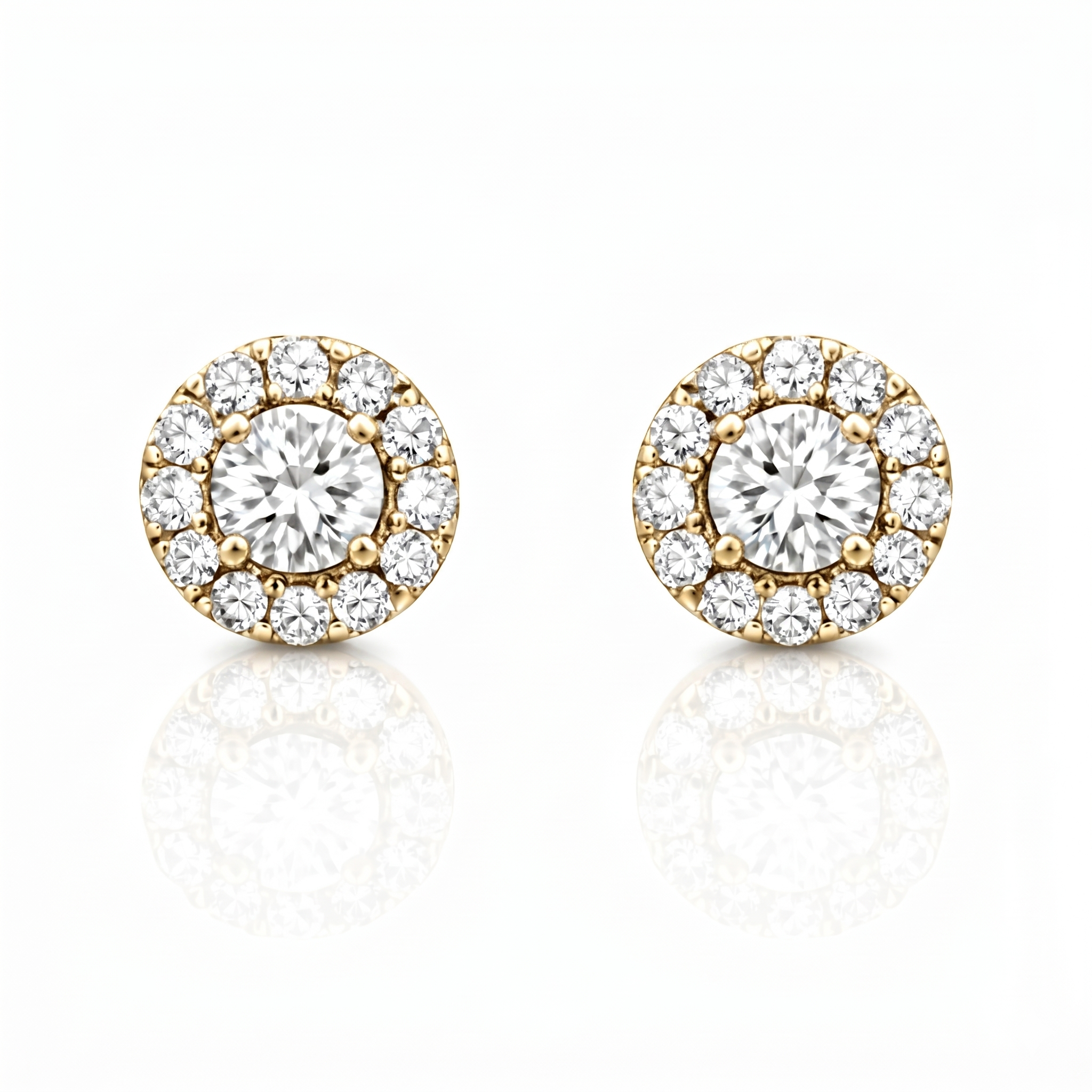 Boucles d'oreilles en or jaune 18 carats 