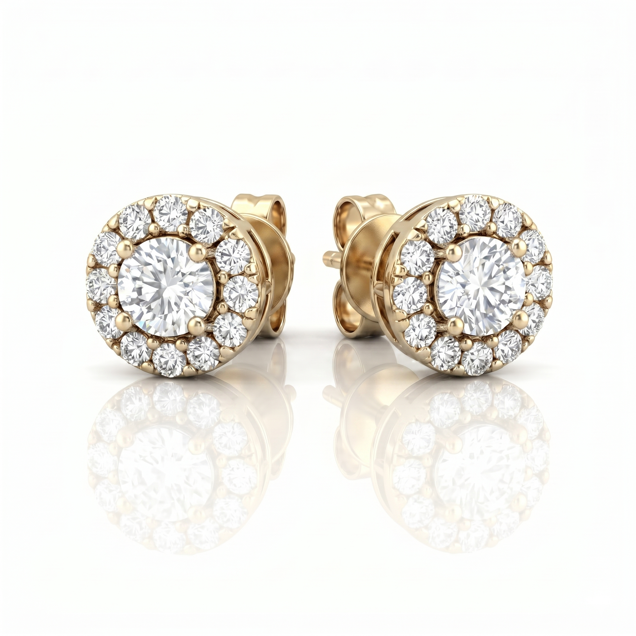 Boucles d'oreilles en or jaune 18 carats 
