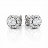 Boucles d'oreilles en or blanc 18 carats 