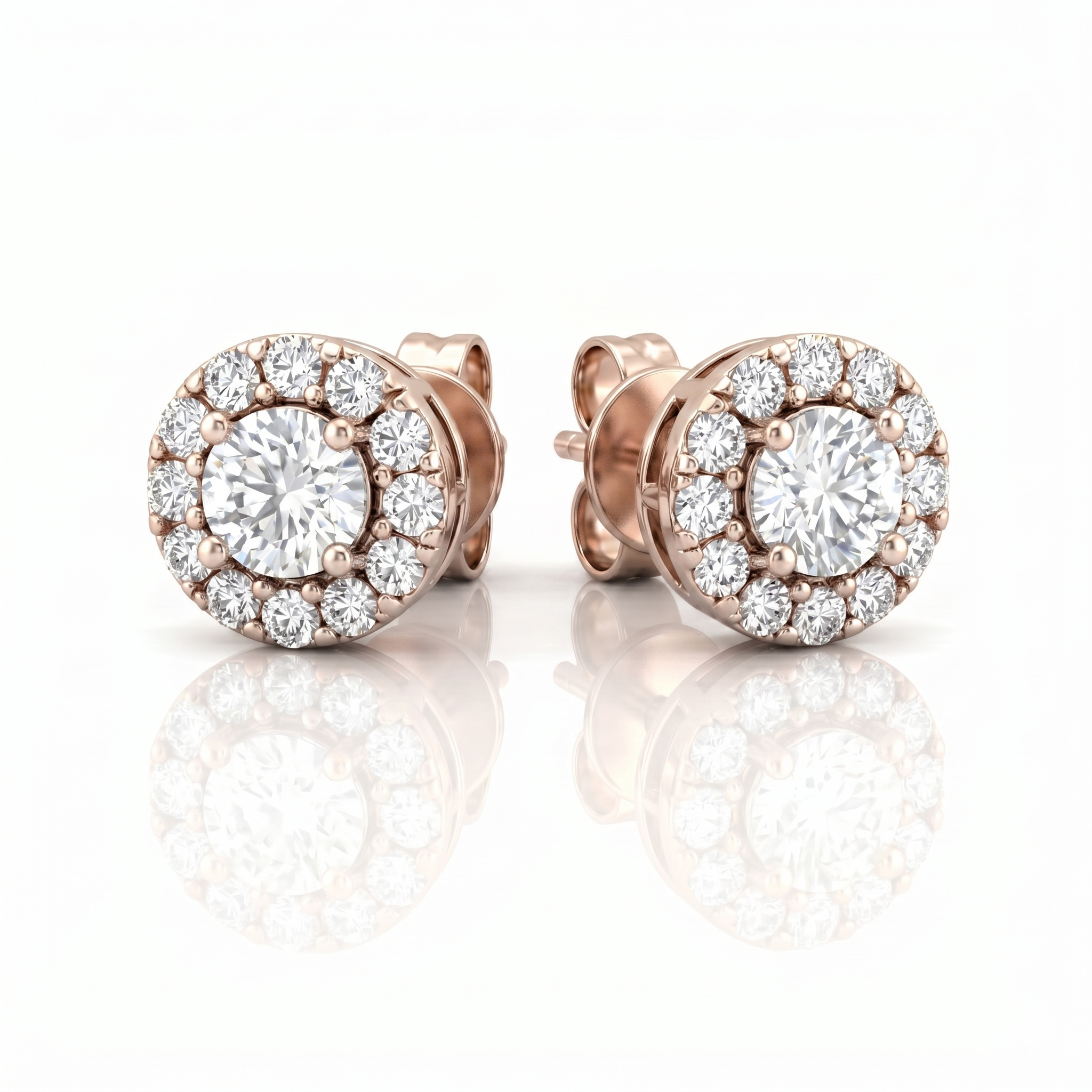 Boucles d'oreilles en or rouge 18 carats