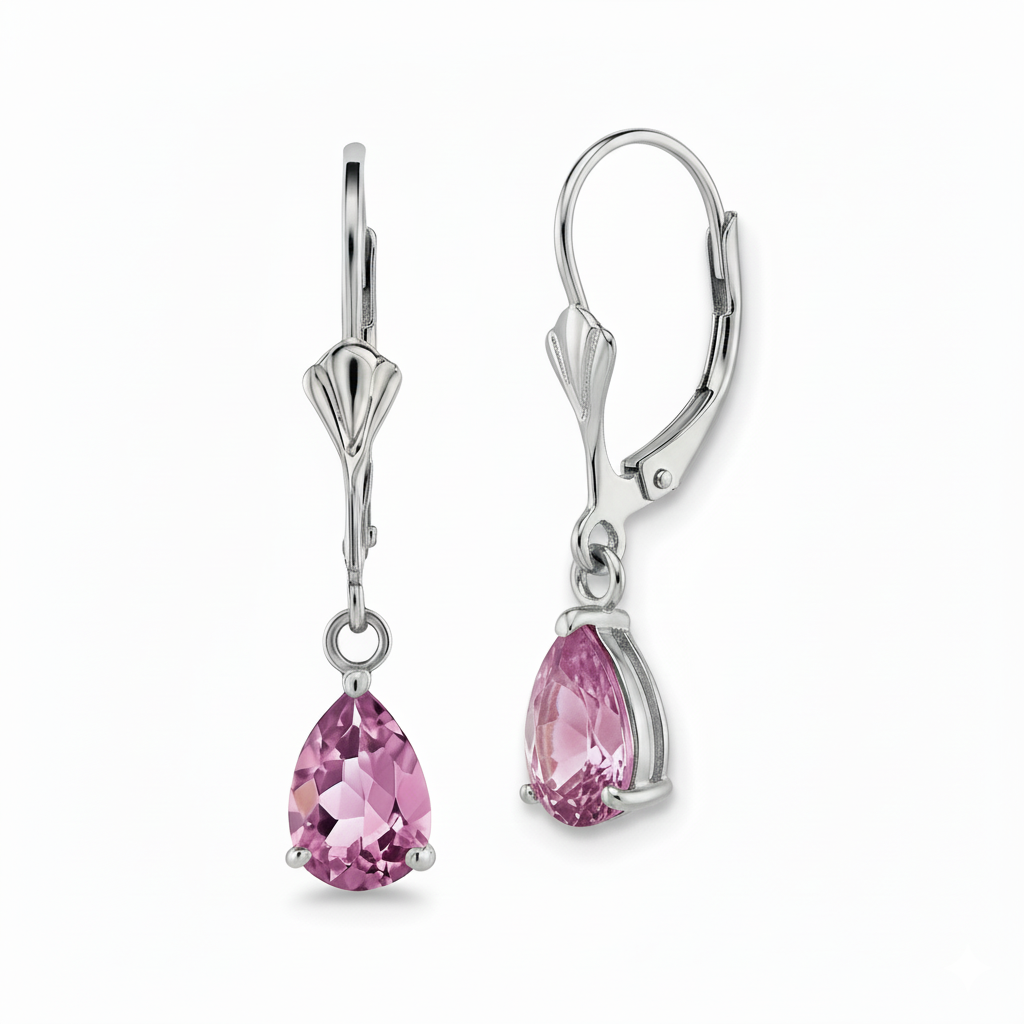 Boucles d'oreilles en or blanc 18 carats