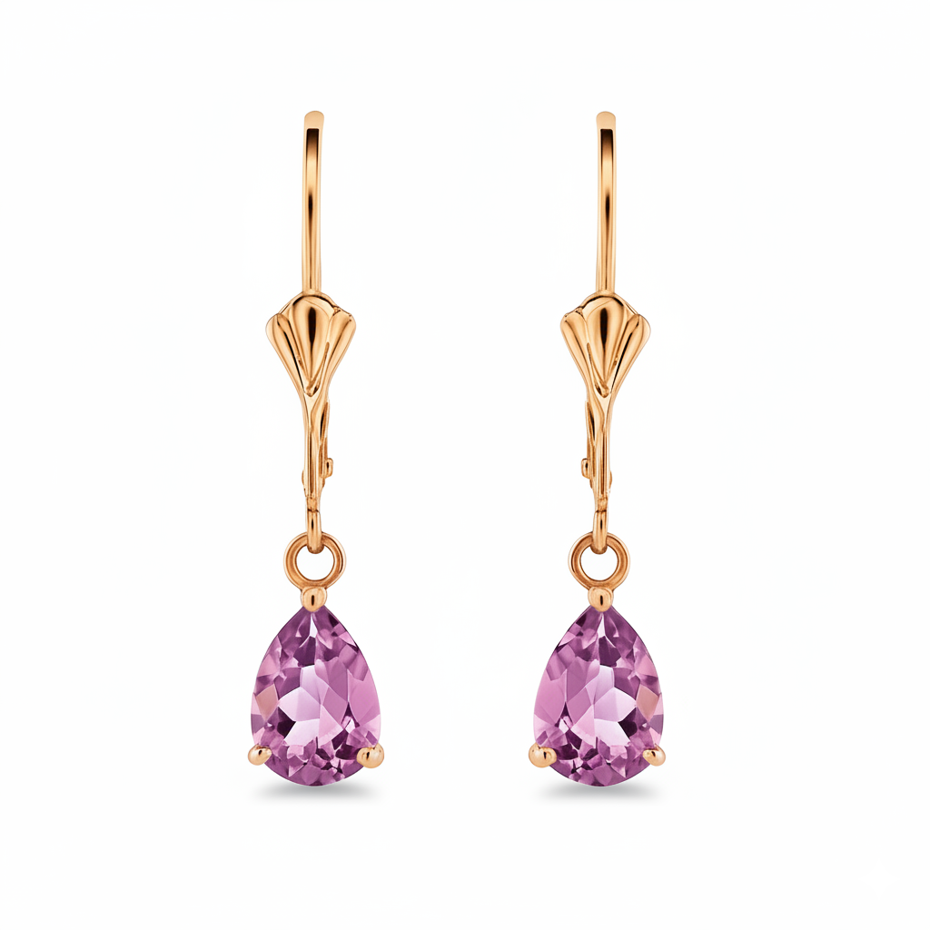 Boucles d'oreilles en or rouge 18 carats