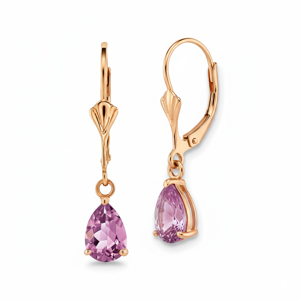 Boucles d'oreilles en or rouge 18 carats