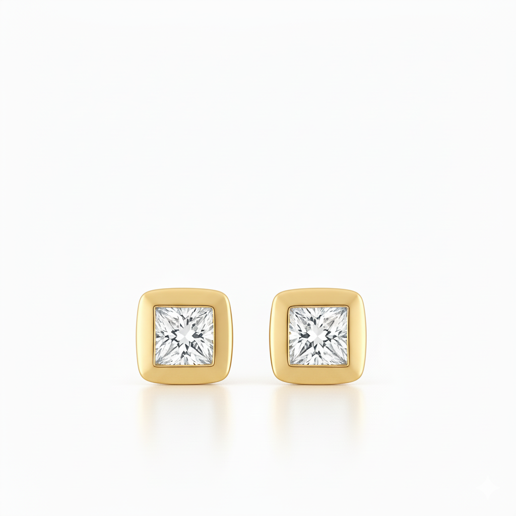 Boucles d'oreilles en or jaune 18 carats
