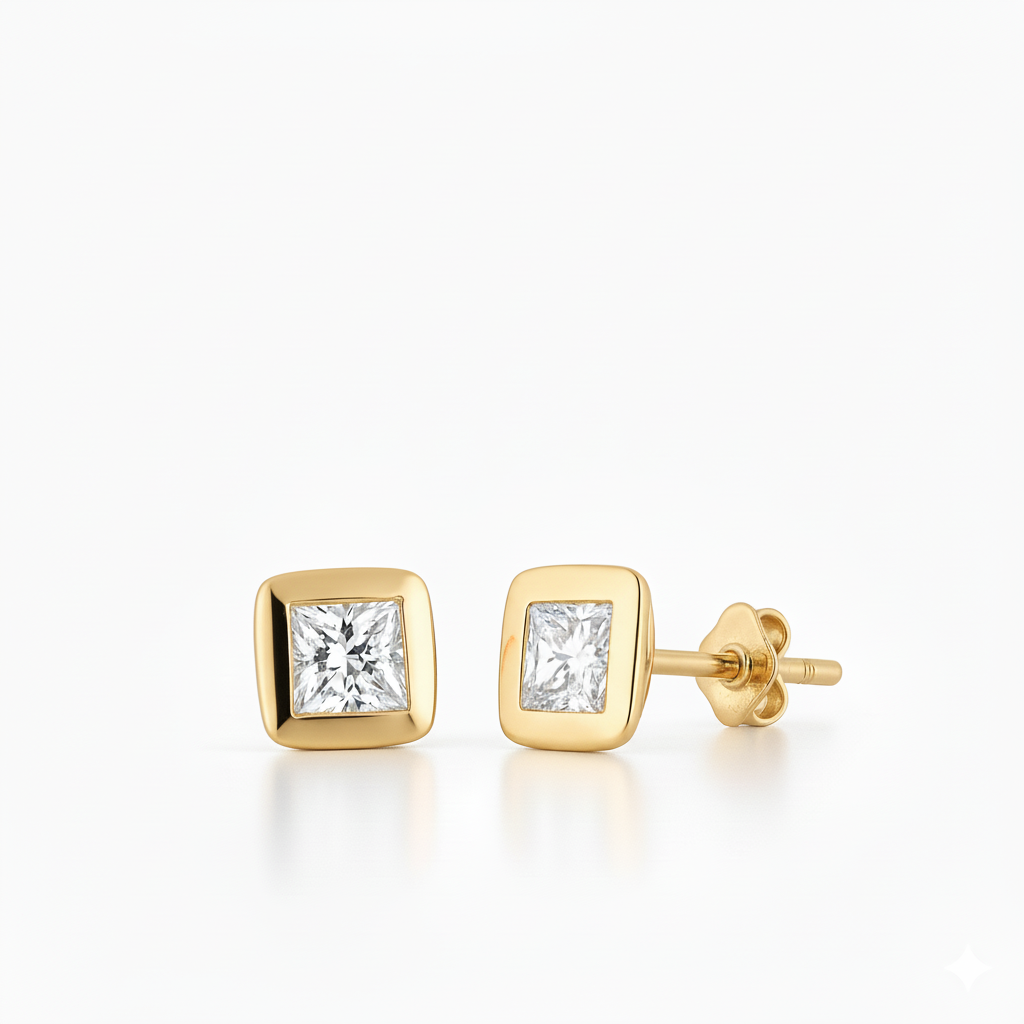 Boucles d'oreilles en or jaune 18 carats