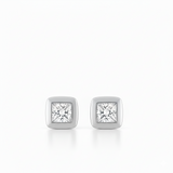 Boucles d'oreilles en or blanc 18 carats