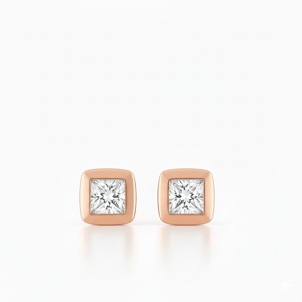 Boucles d'oreilles en or rouge 18 carats