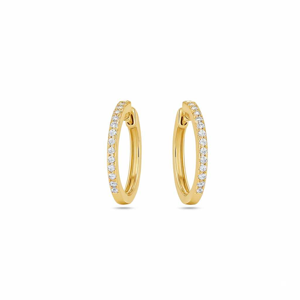 Boucles d'oreilles en or jaune 18 carats