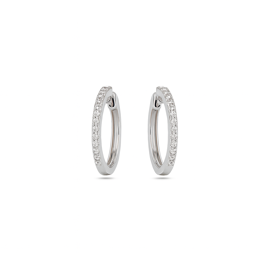 Boucles d'oreilles en or blanc 18 carats