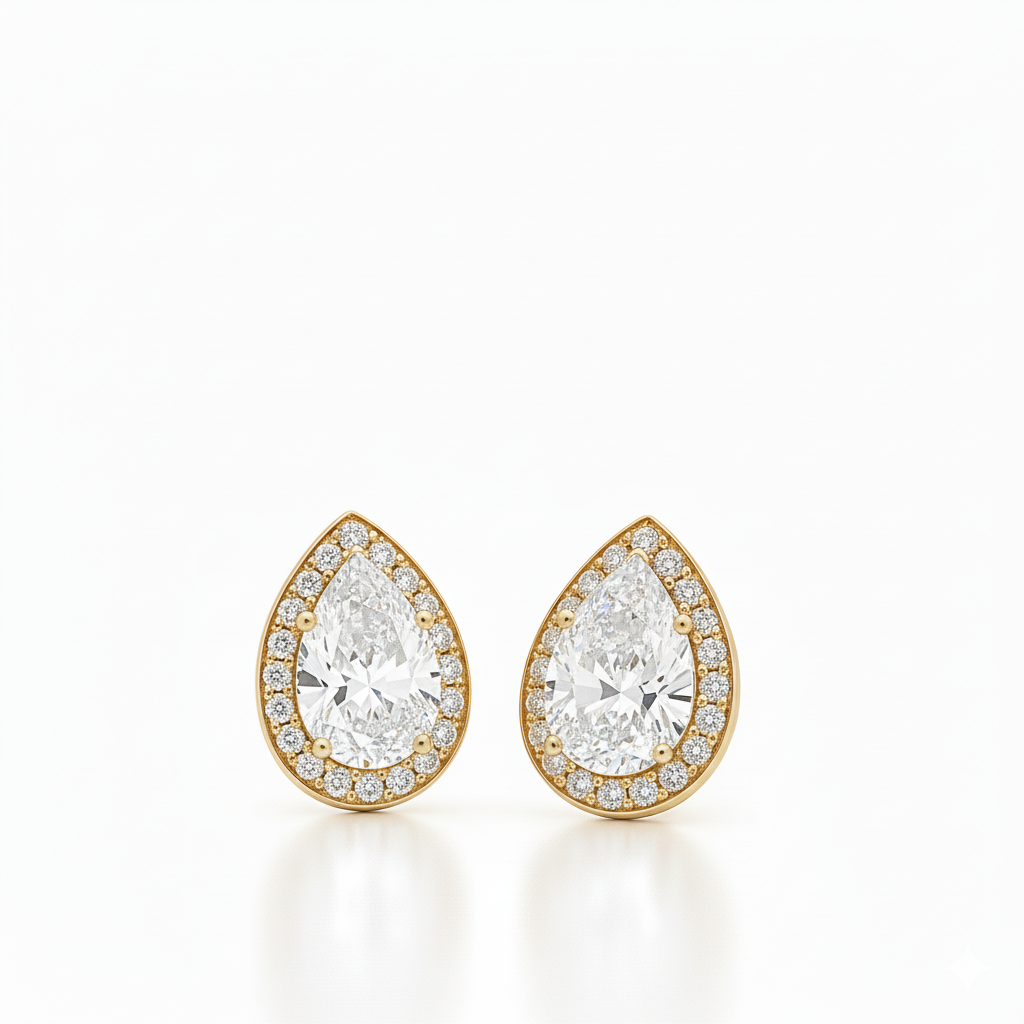 Boucles d'oreilles en or jaune 18 carats