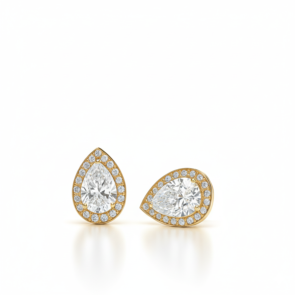Boucles d'oreilles en or jaune 18 carats