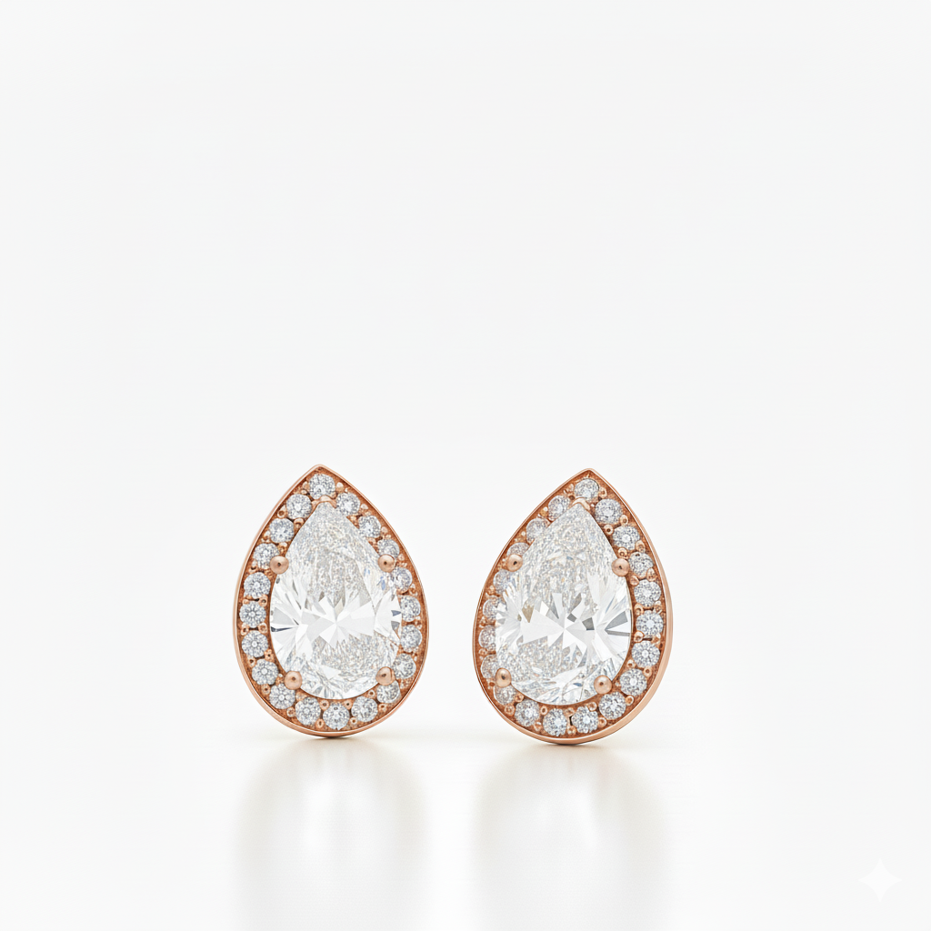 Boucles d'oreilles en or rouge 18 carats