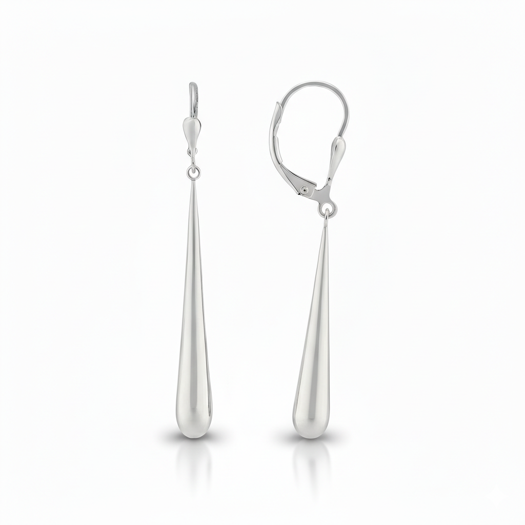Boucles d'oreilles en or blanc 18 carats 