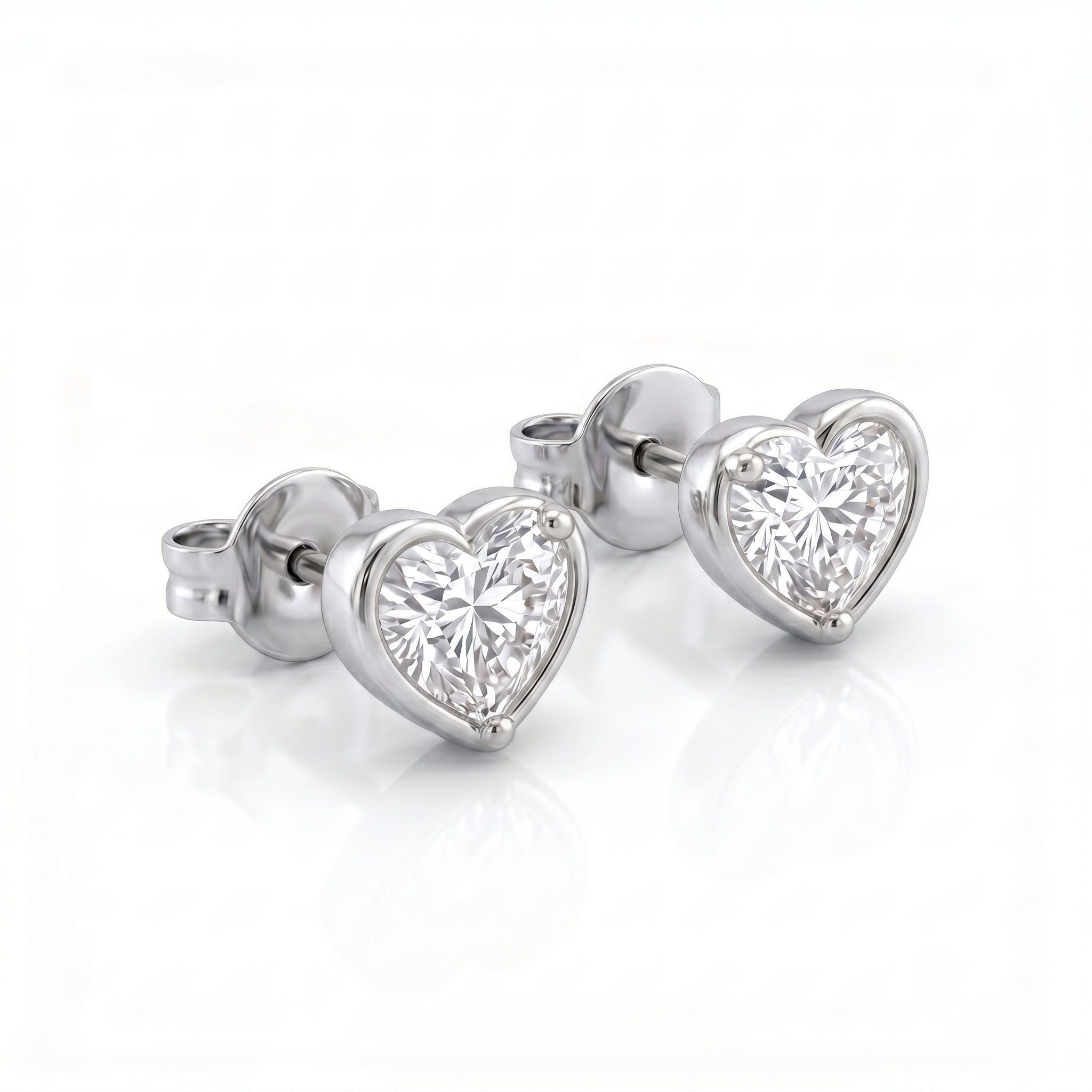 Boucles d'oreilles en or blanc 18 carats