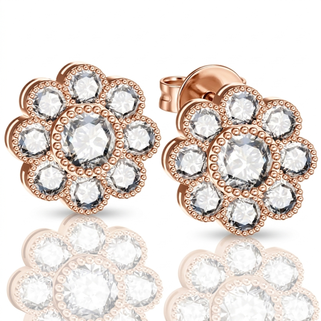 Boucles d'oreilles en or rouge 18 carats
