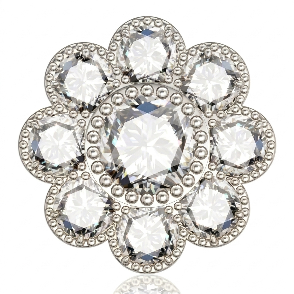 Boucles d'oreilles en or blanc 18 carats