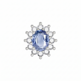 Boucles d'oreille en or blanc 18 carats