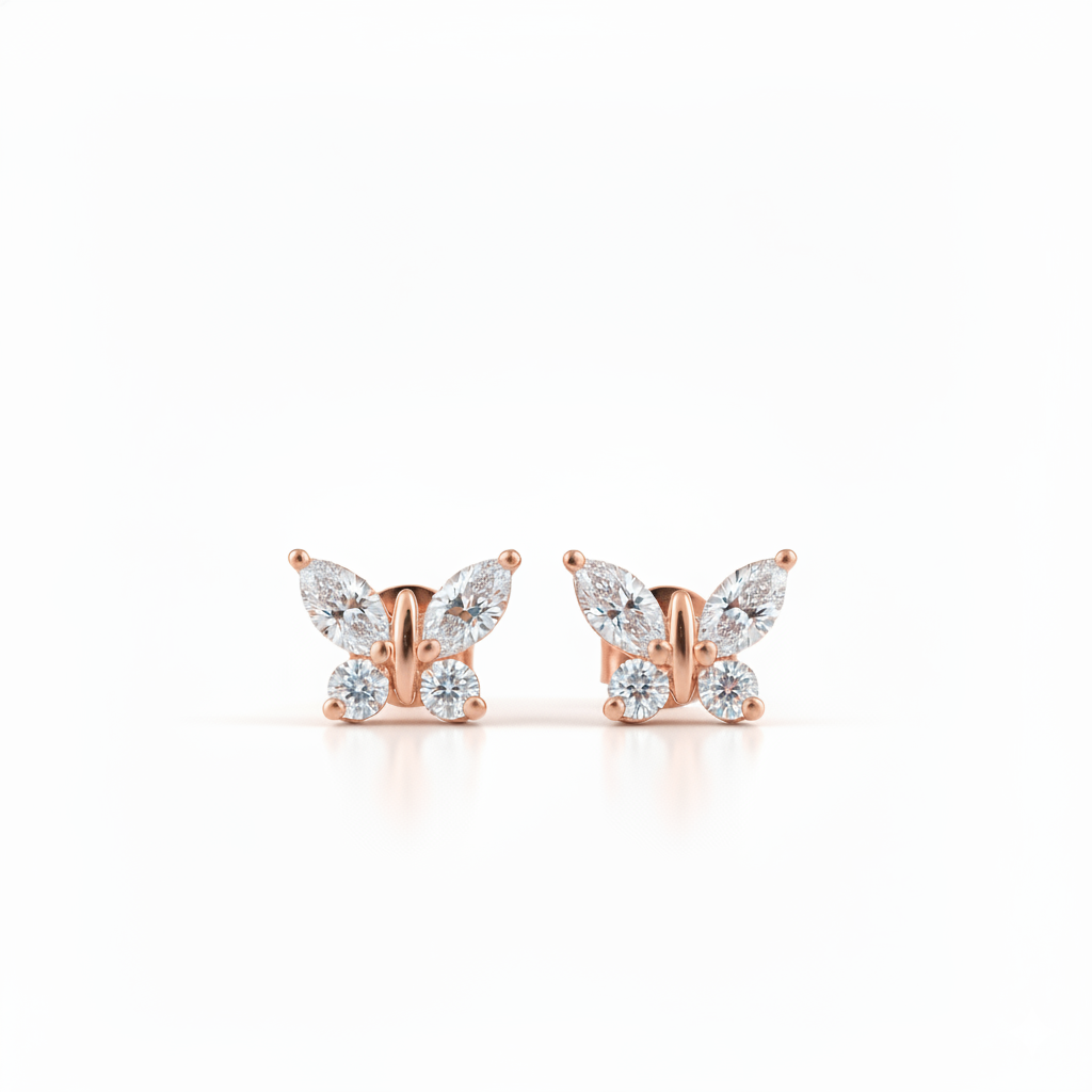 Boucles d'oreilles en or rouge 18 carats 