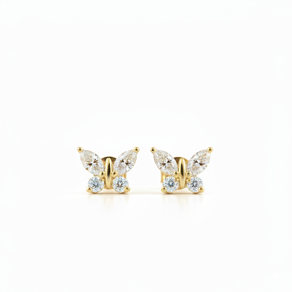 Boucles d'oreilles en or jaune 18 carats 