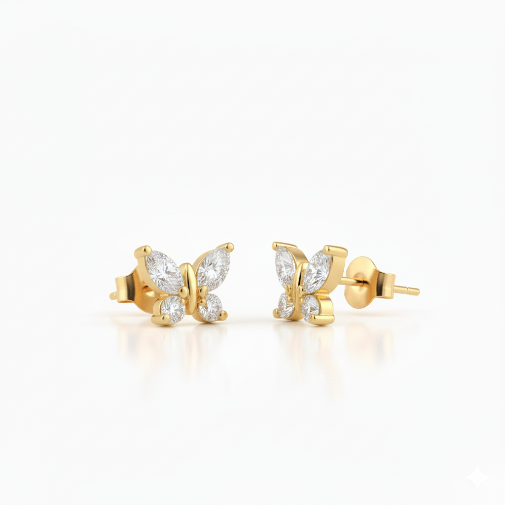 Boucles d'oreilles en or jaune 18 carats