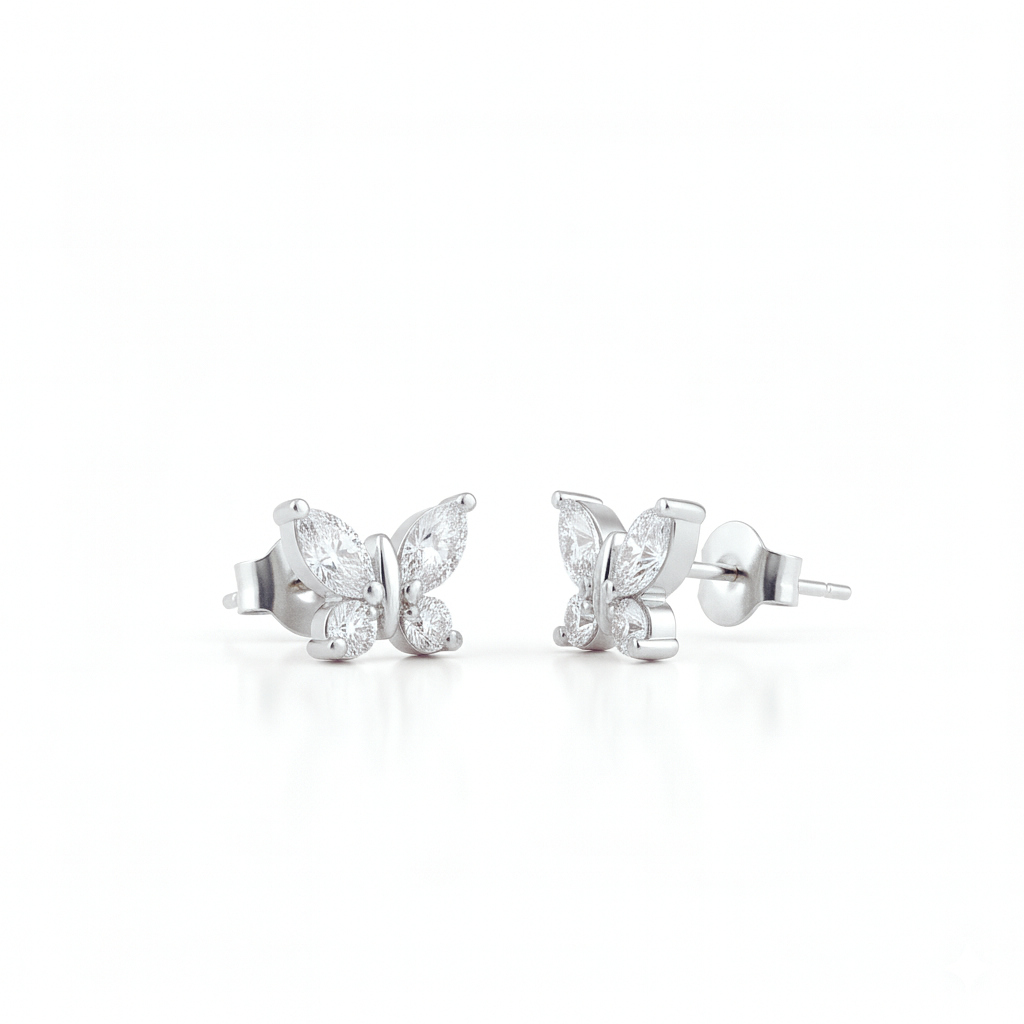 Boucles d'oreilles en or blanc 18 carats 