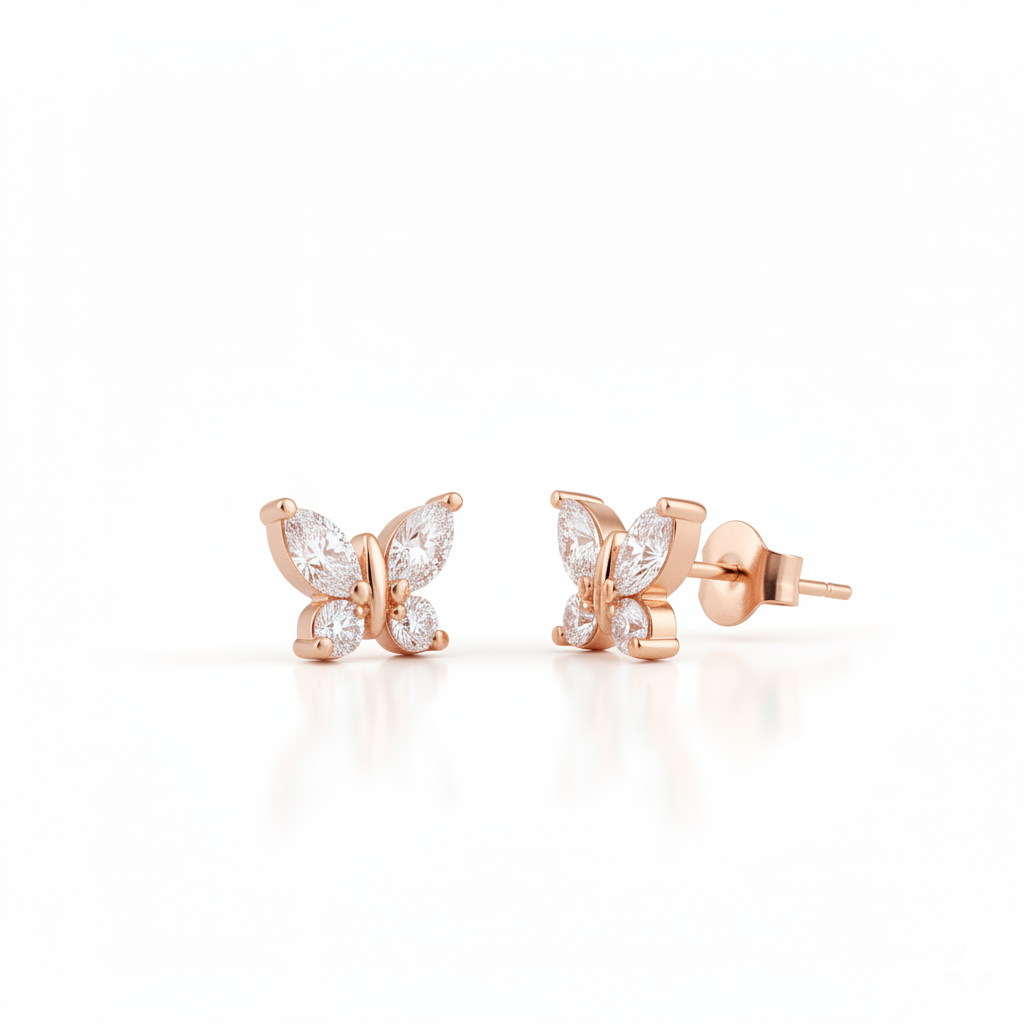 Boucles d'oreilles en or rouge 18 carats 