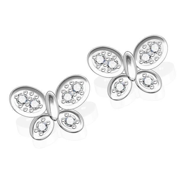 Boucles d'oreilles en or blanc 18 carats