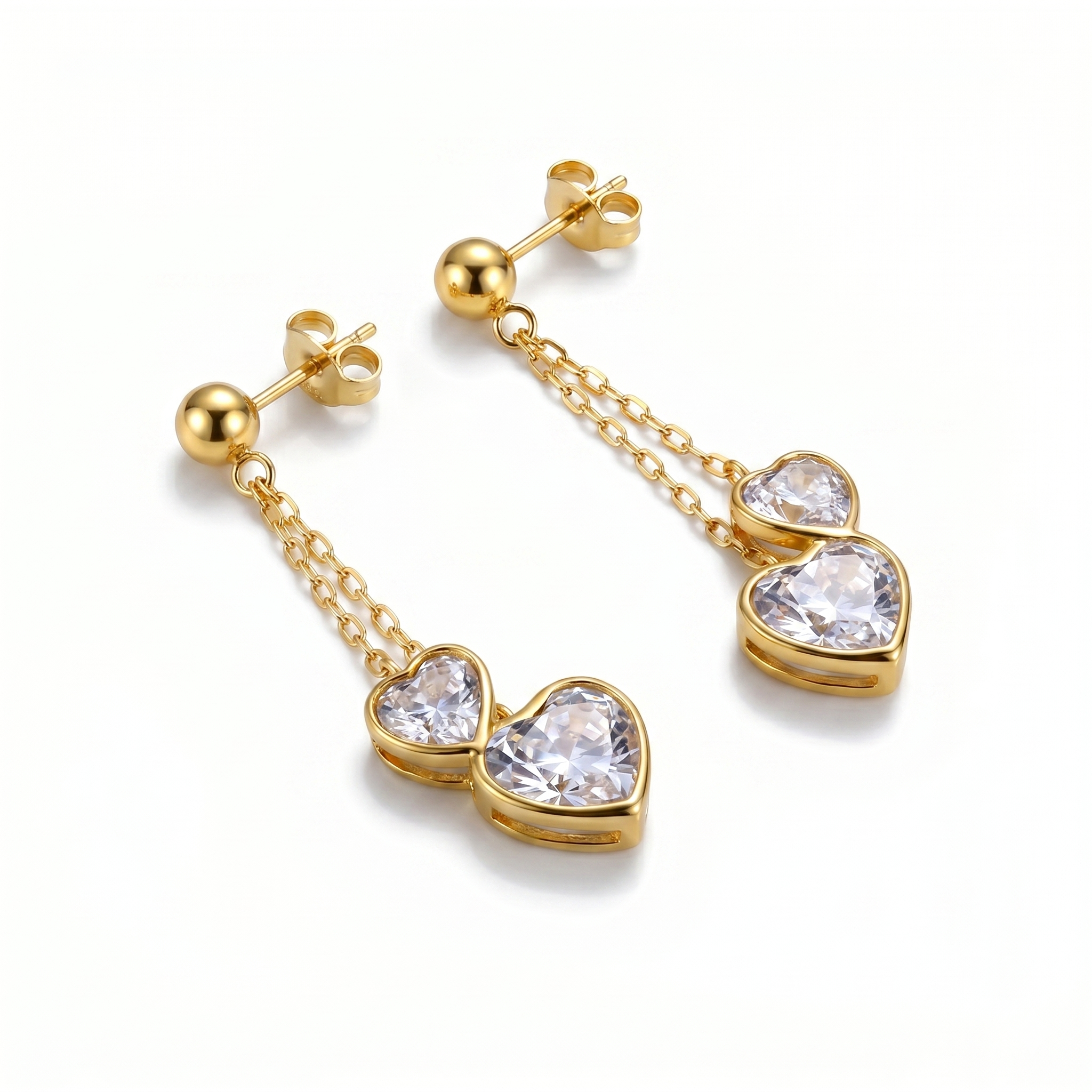 Boucles d'oreilles en or jaune 18 carats