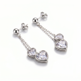 Boucles d'oreilles en or blanc 18 carats