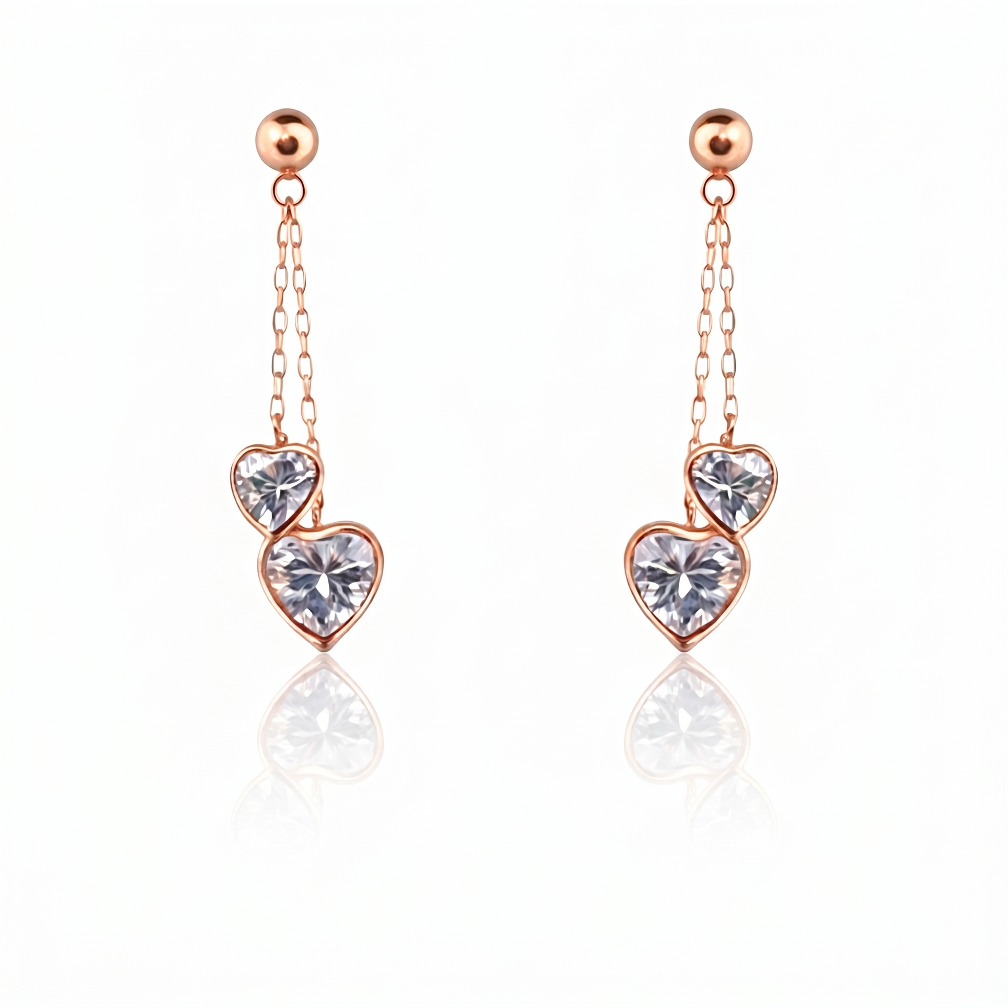 Boucles d'oreilles en or rouge 8 carats