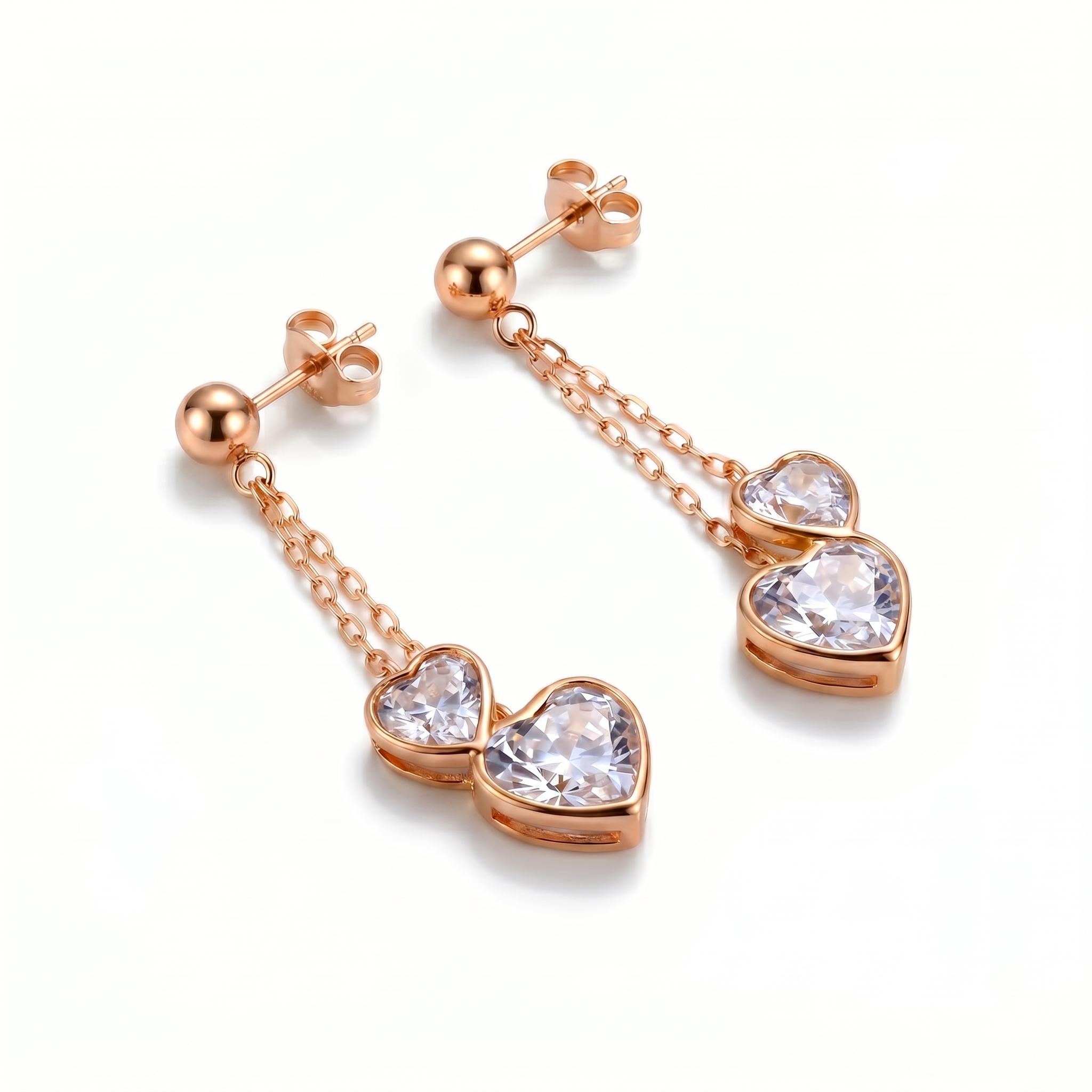 Boucles d'oreilles en or rouge 18 carats 