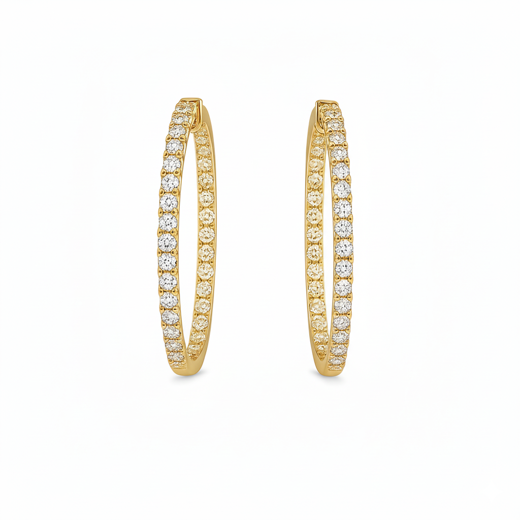 Boucles d'oreilles en or jaune 18 carats