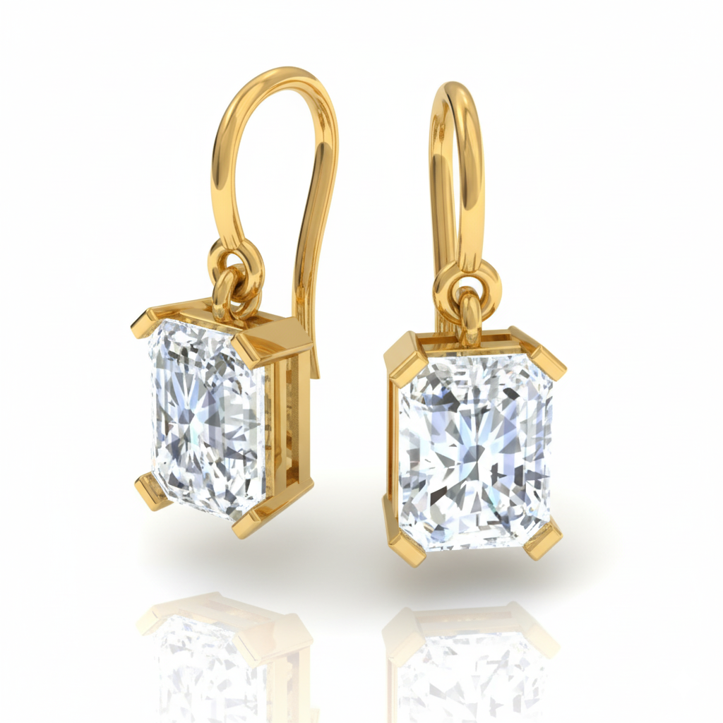 Boucles d'oreilles en or jaune 18 carats