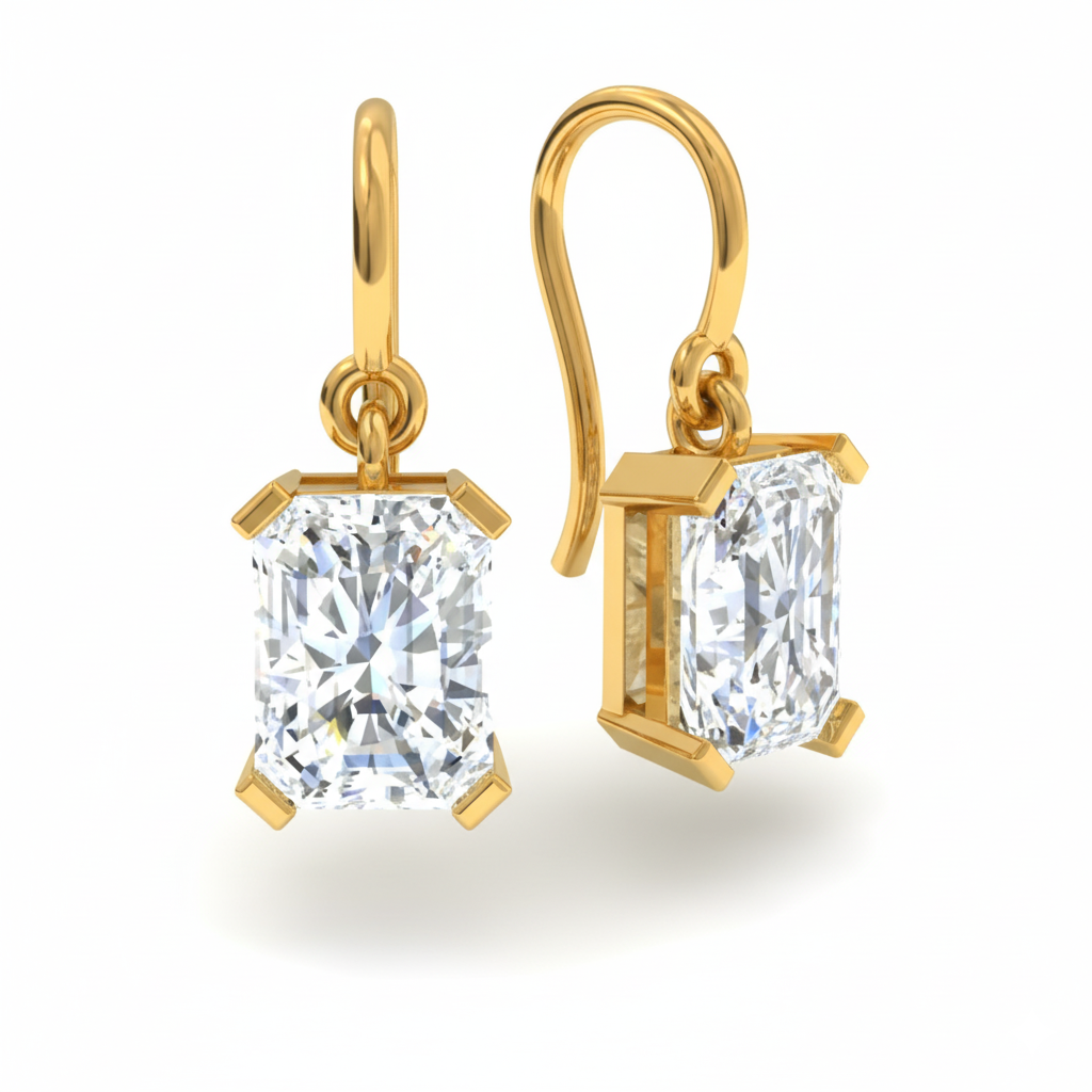 Boucles d'oreilles en or jaune 18 carats